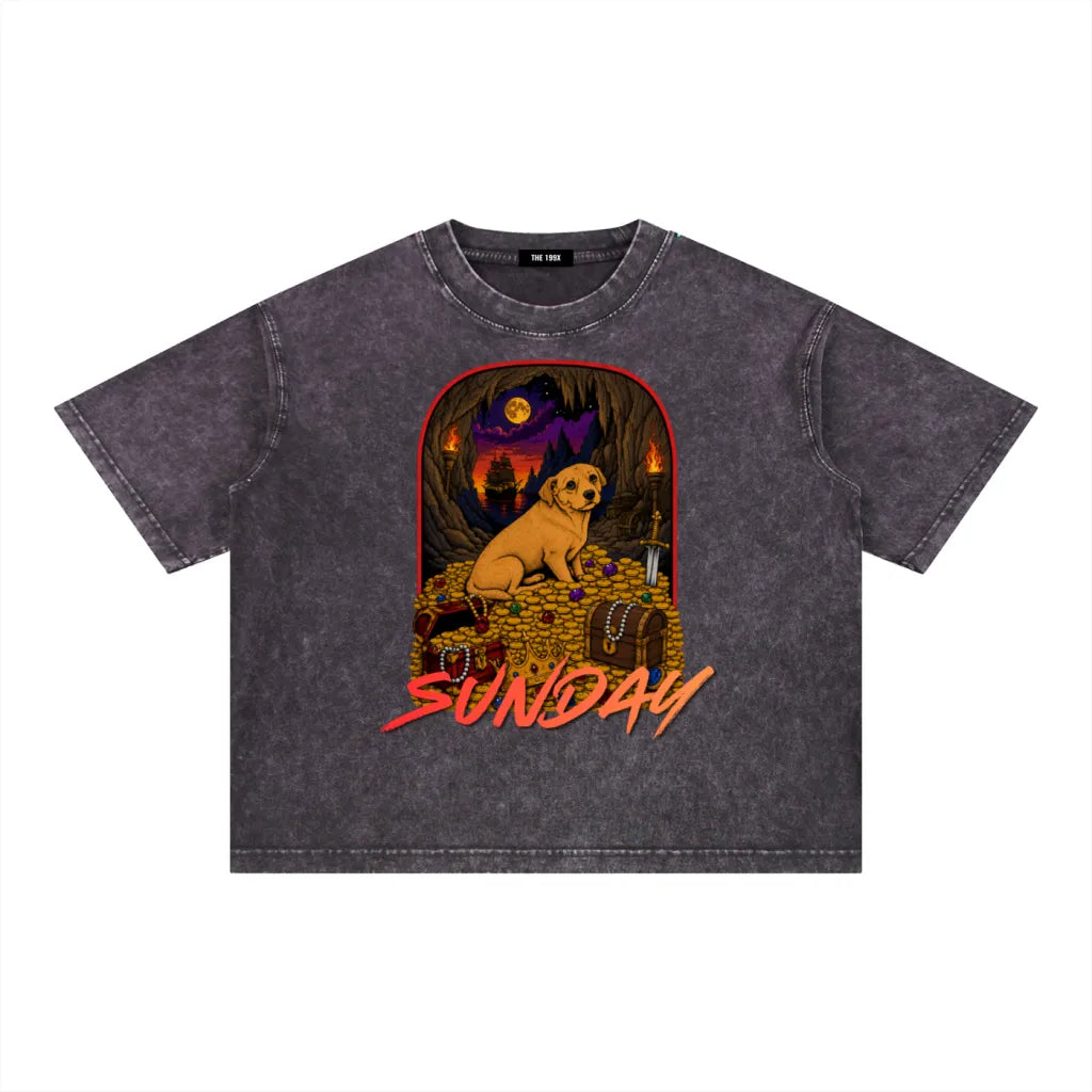 CUSTOM PALS Unisex Vintage Wash Boxy T-Shirt
