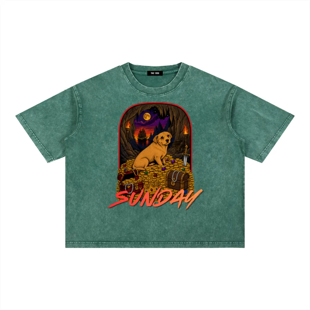 CUSTOM PALS Unisex Vintage Wash Boxy T-Shirt
