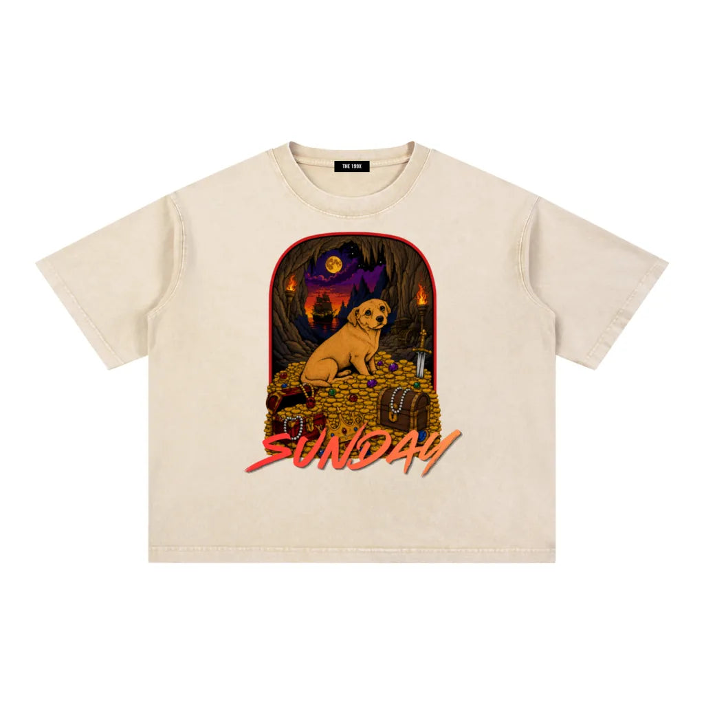 CUSTOM PALS Unisex Vintage Wash Boxy T-Shirt