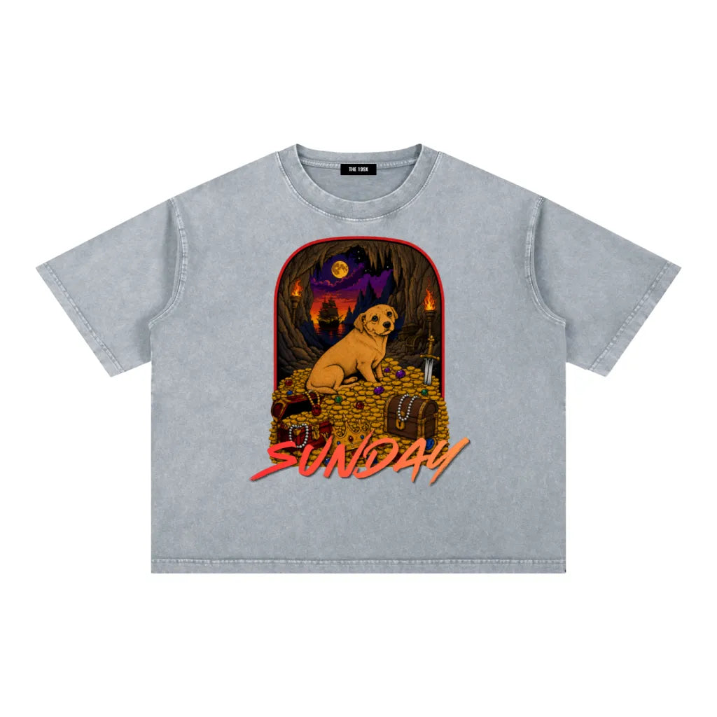 CUSTOM PALS Unisex Vintage Wash Boxy T-Shirt