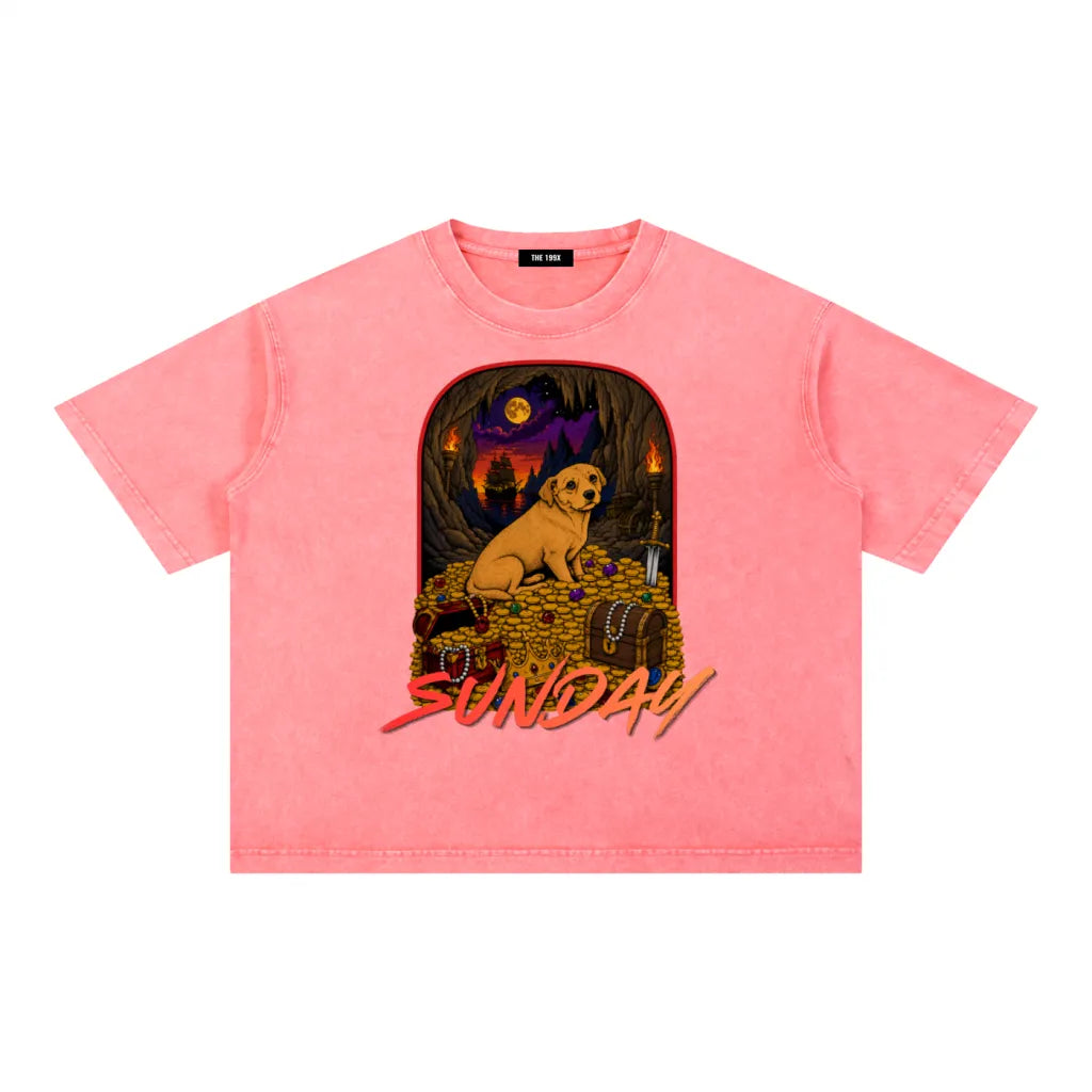 CUSTOM PALS Unisex Vintage Wash Boxy T-Shirt