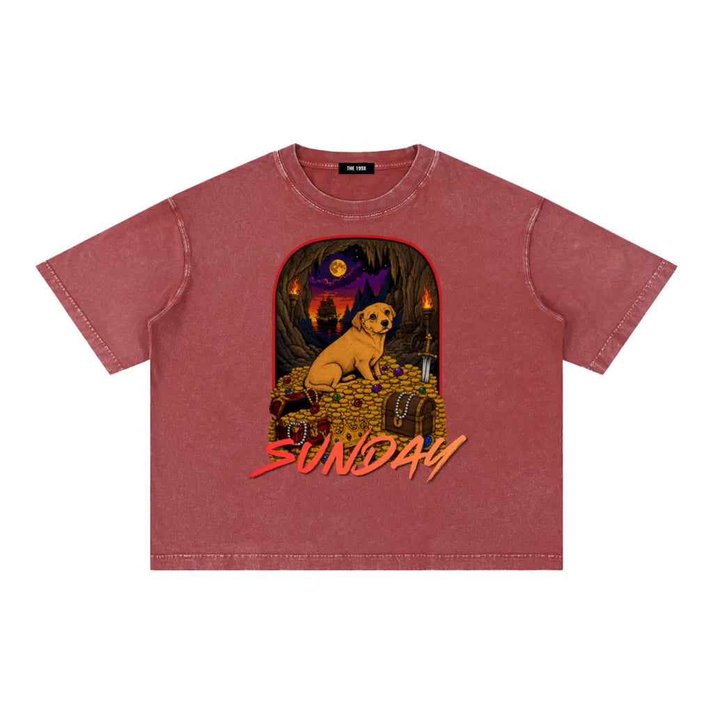 CUSTOM PALS Unisex Vintage Wash Boxy T-Shirt