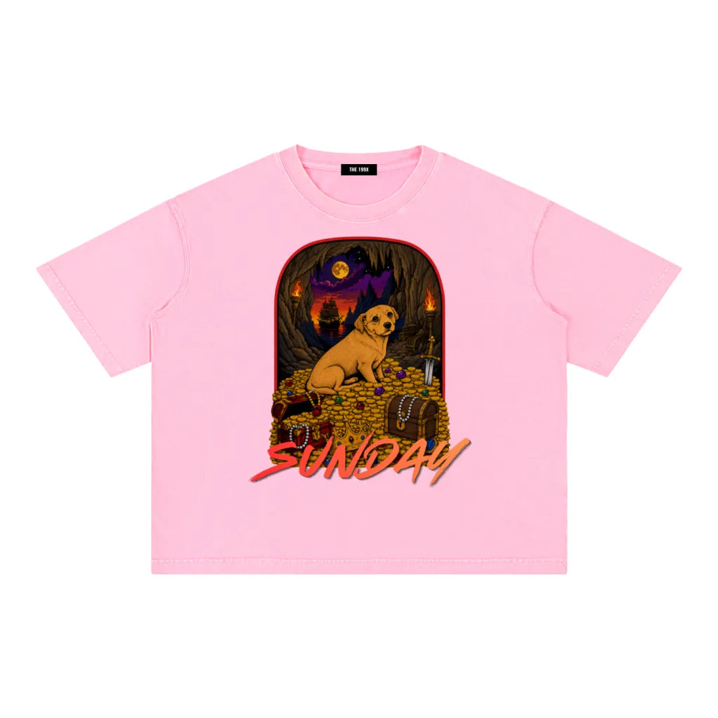 CUSTOM PALS Unisex Vintage Wash Boxy T-Shirt