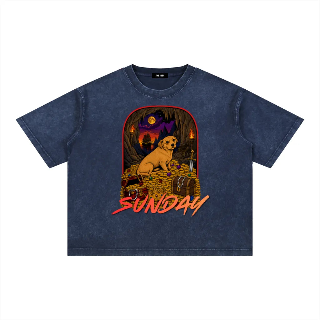 CUSTOM PALS Unisex Vintage Wash Boxy T-Shirt