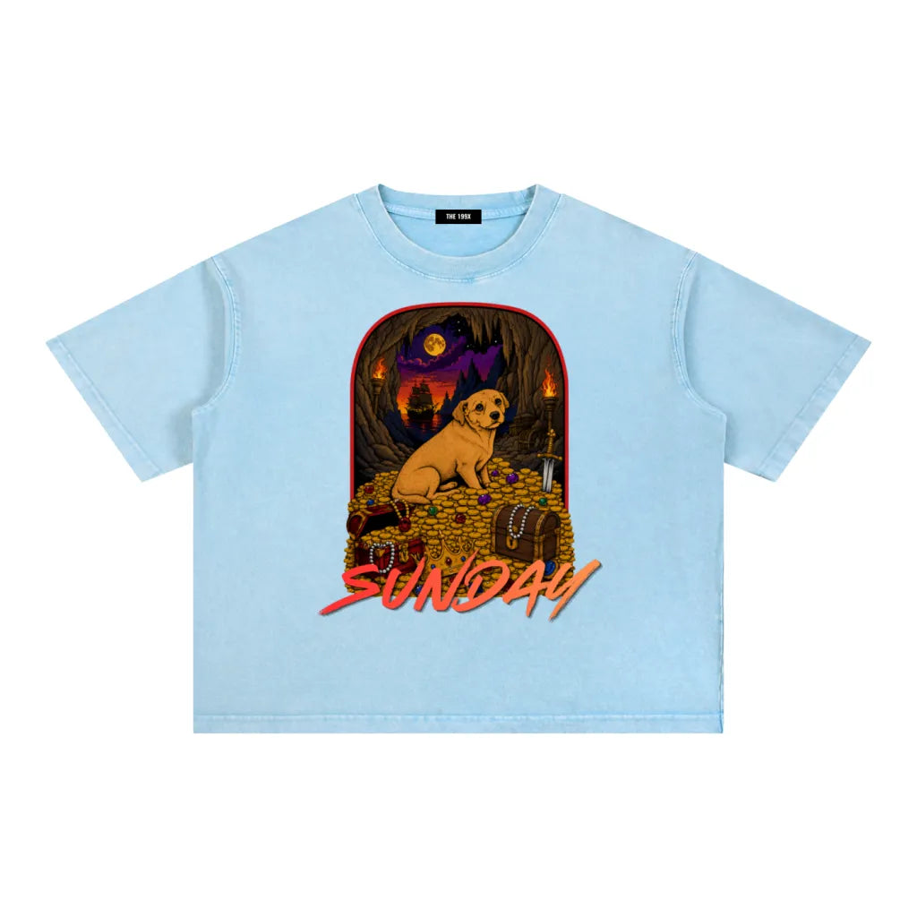CUSTOM PALS Unisex Vintage Wash Boxy T-Shirt
